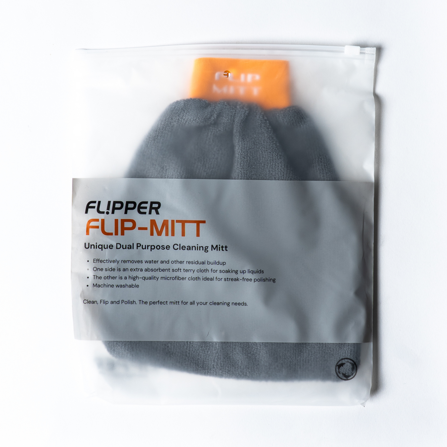 Flipper 2-in-1 Microfiber Aquarium Cleaning Mitt 1 Pack