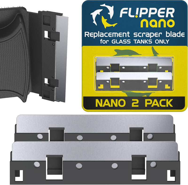 Flipper Nano Aquarium Cleaner Stainless Steel Replacement Blades 2 Pack