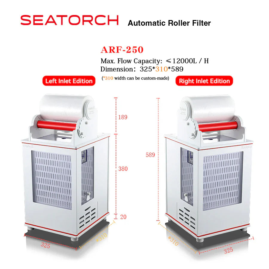 Automatic Roller Filter (Left Inlet Version) (Pre-Order Mid-November Release)