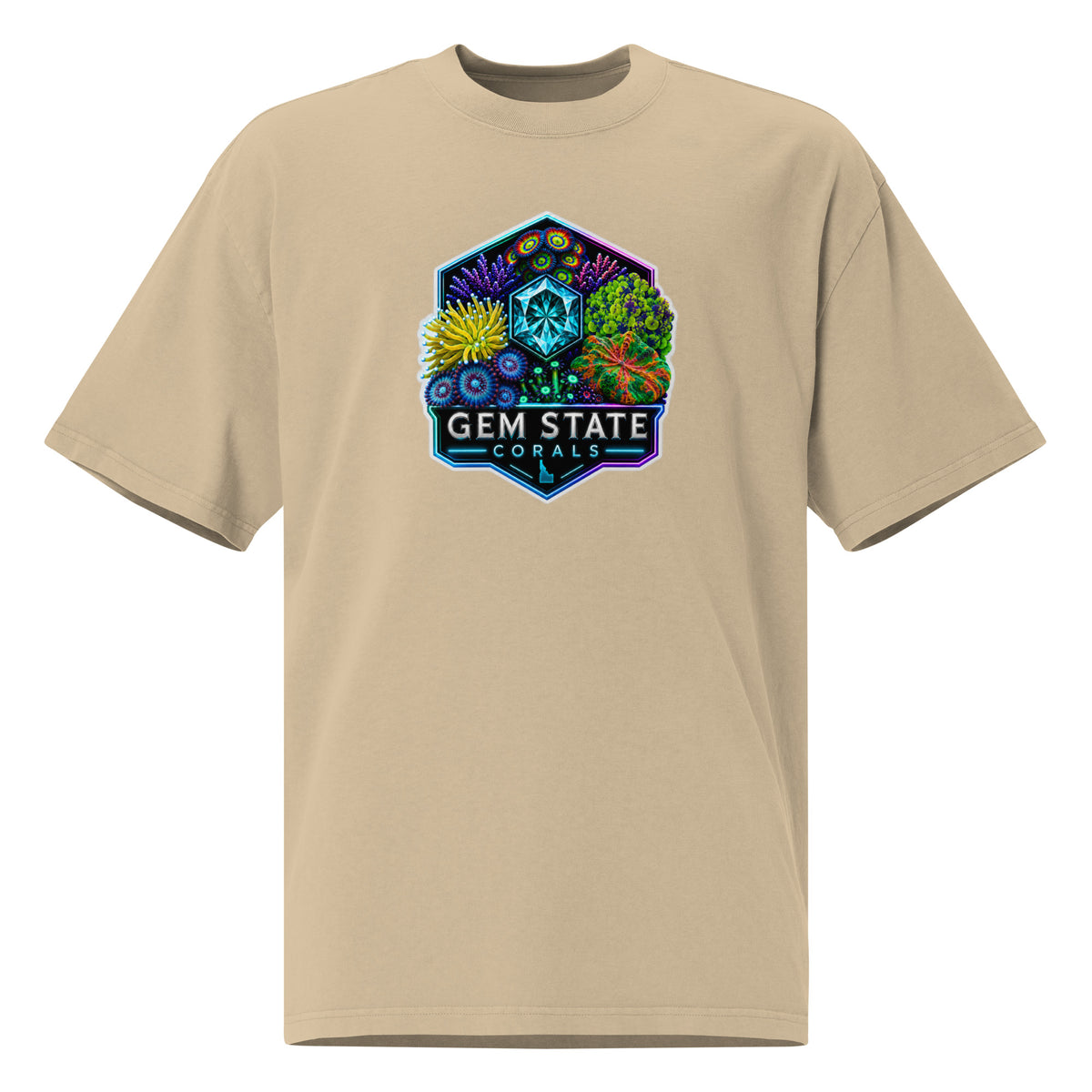 Gem State Corals Oversized Faded T-Shirt by Gem State Corals