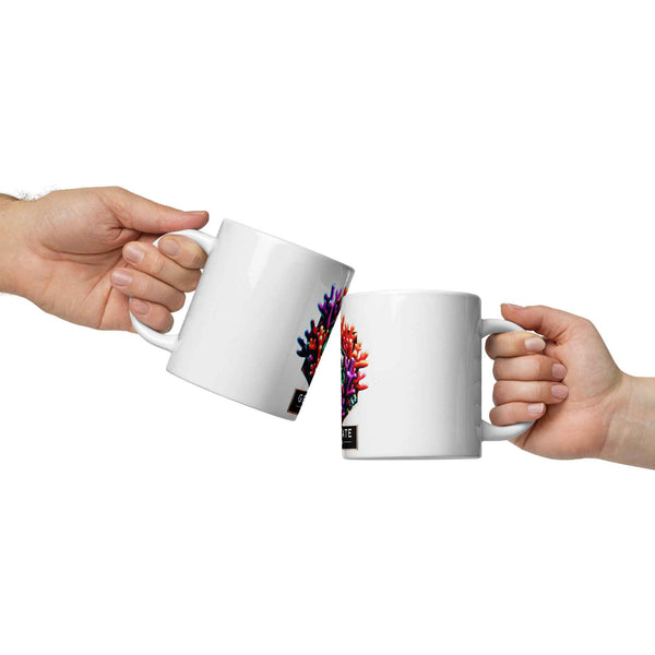 White glossy mug